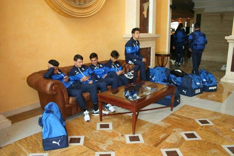 Gli azzurrini aspettano in albergo la seconda partita, contro l&#39;Irlanda. Figc
